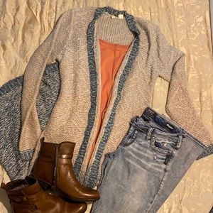 Anthropologie Ombré full length cardigan by Moth